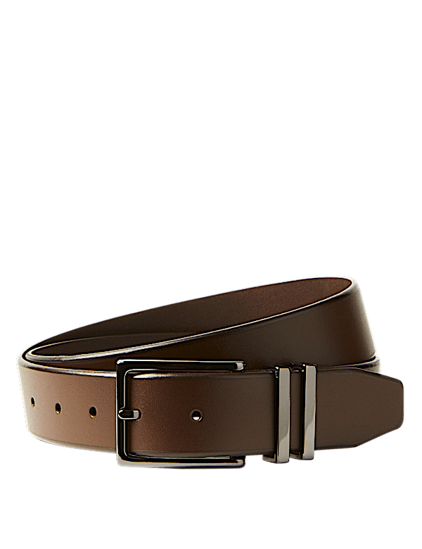 Leather Double Metal Keeper Smart Belt