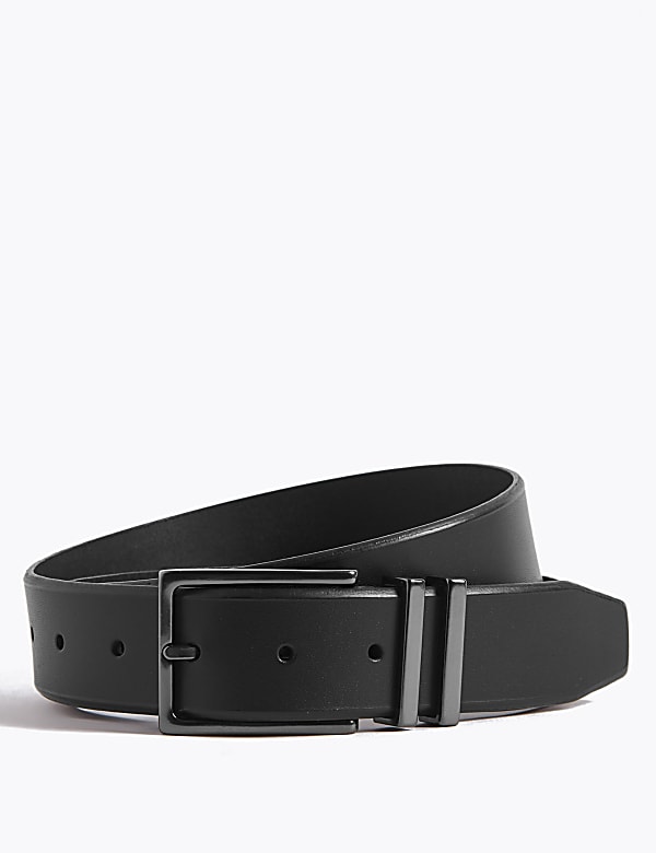 Leather Double Metal Keeper Smart Belt