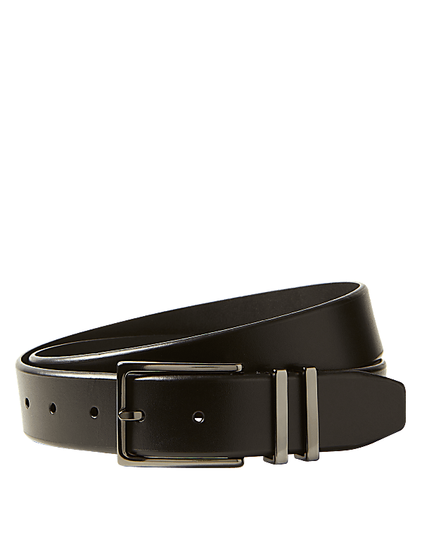 Leather Double Metal Keeper Smart Belt