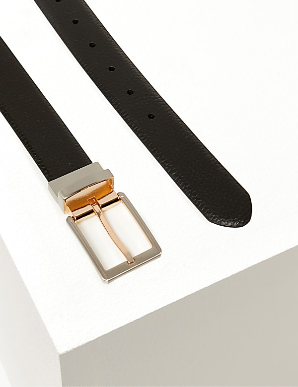 Leather Textured Reversible Belt
