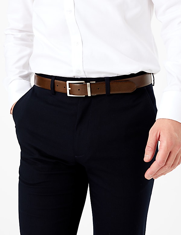 Leather Textured Reversible Belt