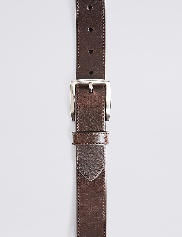 Leather Rectangular Buckle Casual Belt