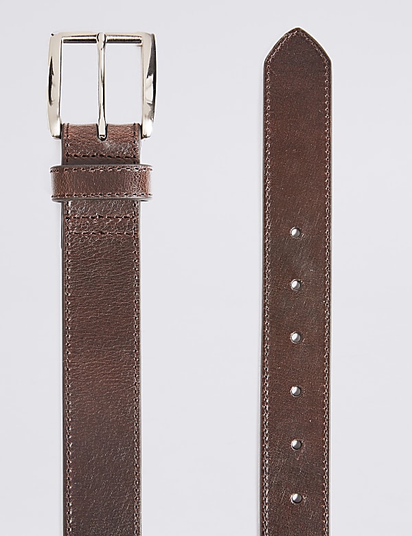 Leather Rectangular Buckle Casual Belt