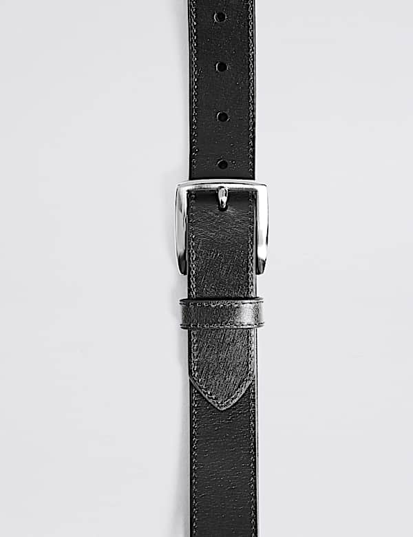 Leather Rectangular Buckle Casual Belt