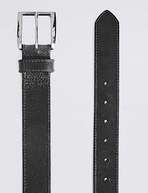 Leather Rectangular Buckle Casual Belt