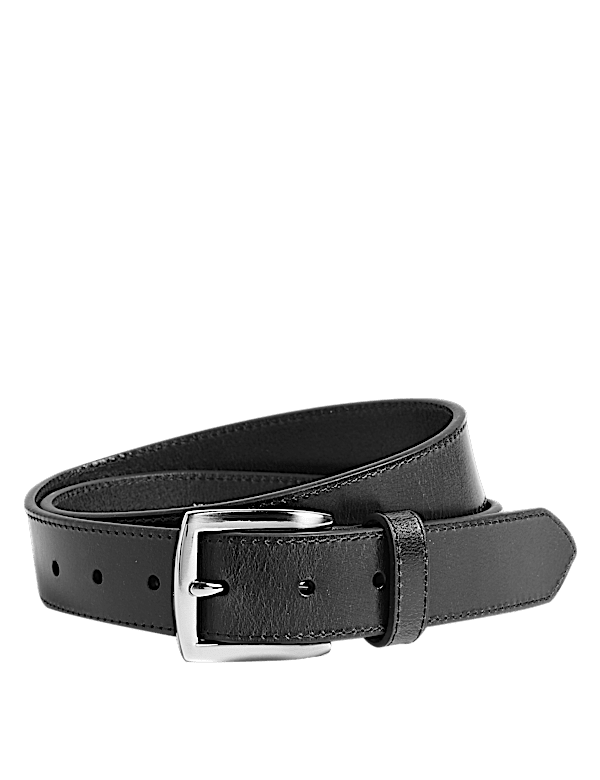 Leather Rectangular Buckle Casual Belt