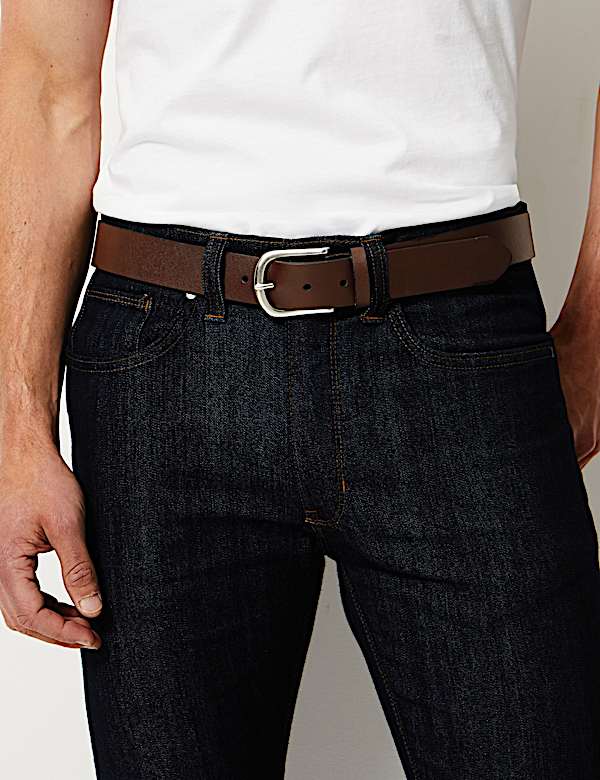 Leather Buckle Casual Belt