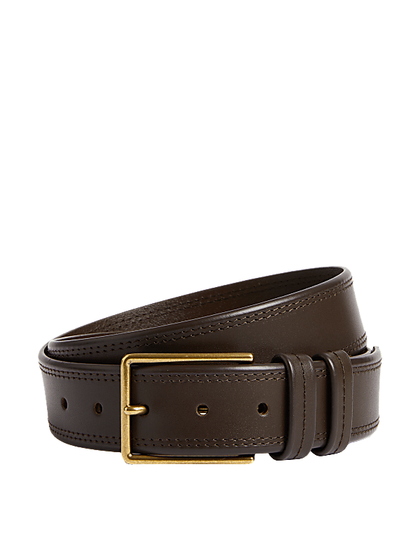 Leather Stitch Detail Belt