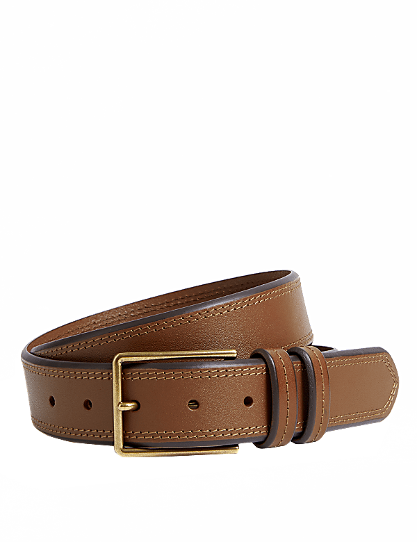 Leather Stitch Detail Belt