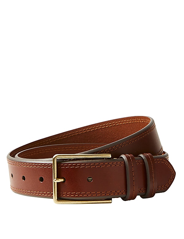 Leather Stitch Detail Belt