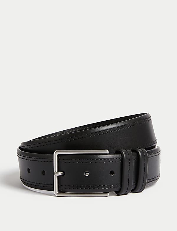 Leather Stitch Detail Belt - BG