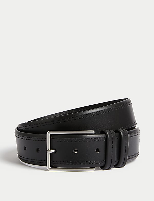 Leather Stitch Detail Belt - FI