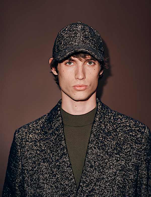 Wool Rich Herringbone Baseball Cap - TW