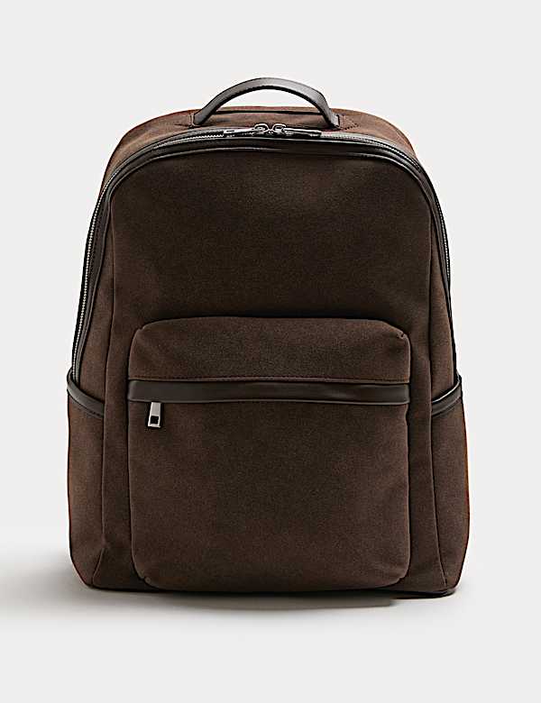 Faux Suede Backpack - SI