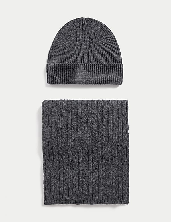 Merino Wool Hat and Scarf Set - PL