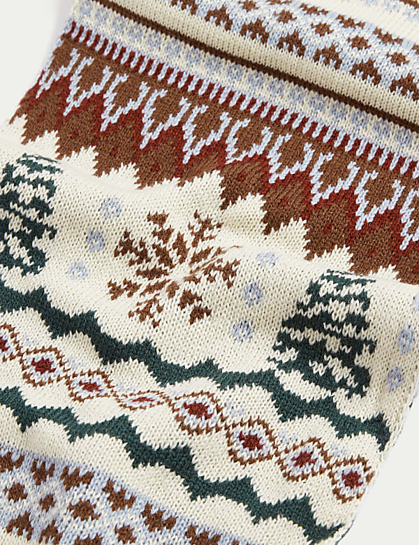 Fair Isle Hat and Scarf Set - KR