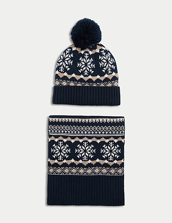 Fair Isle Hat and Scarf Set - PL