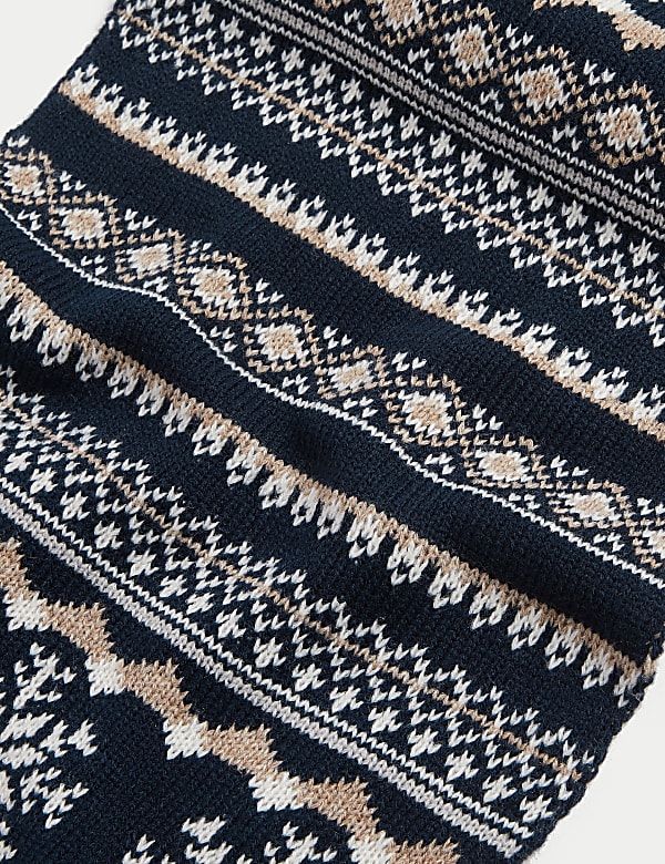Fair Isle Hat and Scarf Set - EE