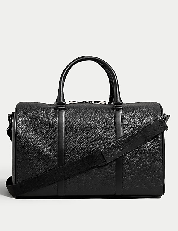 Leather Weekend Bag BLACK Bags M S GR
