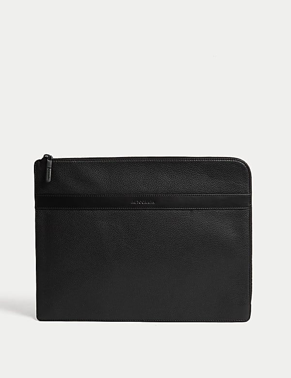 Leather Laptop Pouch BLACK Bags M S CA