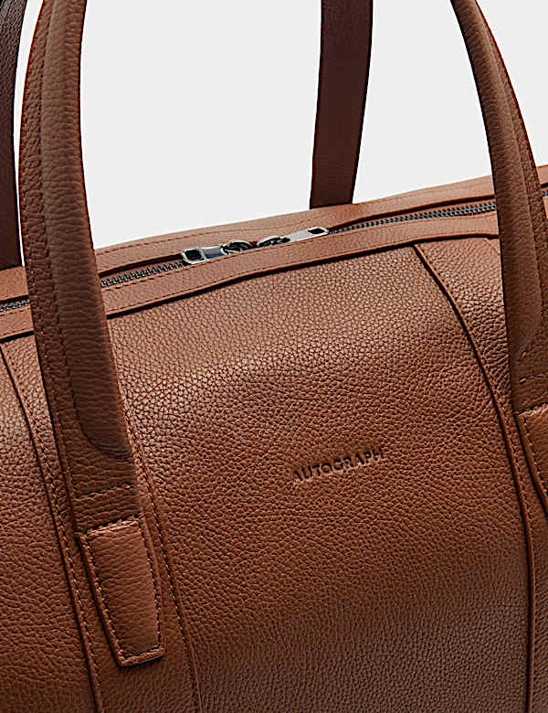 Leather Pebble Grain Weekend Bag - NL