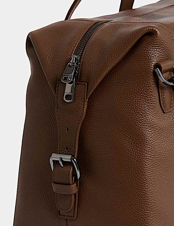 Casual Leather Weekend Bag - JE