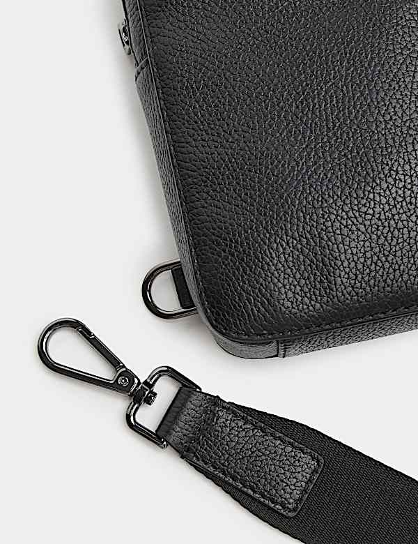 Grained Leather Phone Pouch - HR