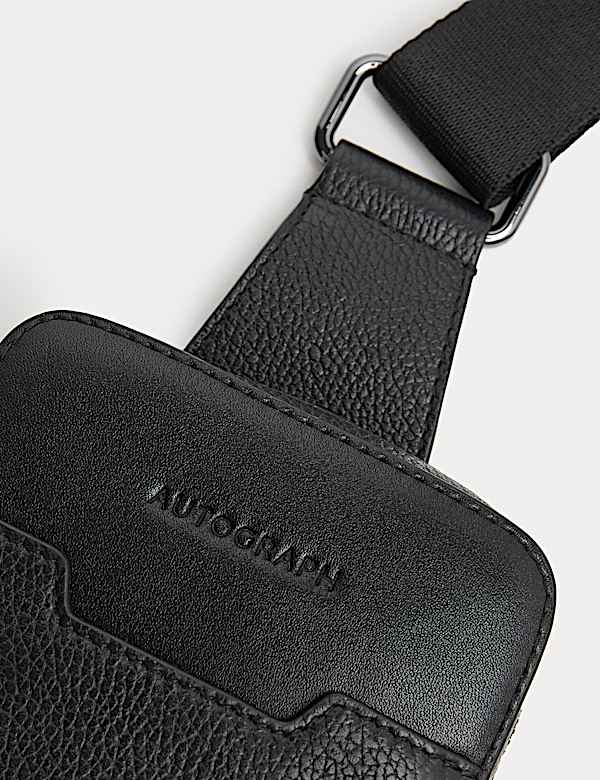 Grained Leather Phone Pouch - HR