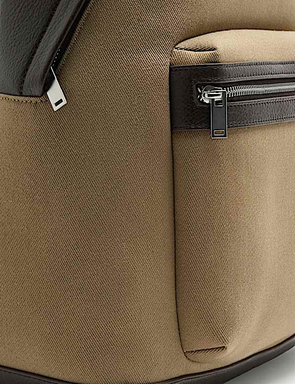 Textured Twill Mix Backpack - SE