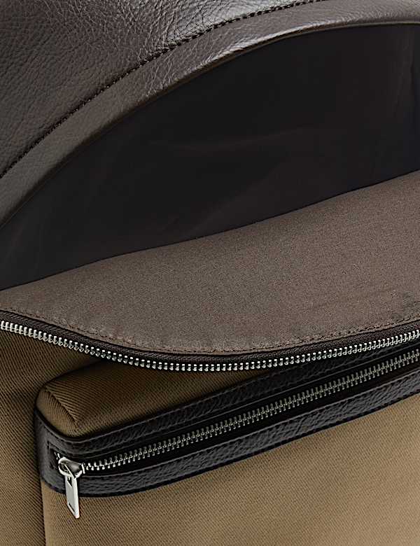 Textured Twill Mix Backpack - SE