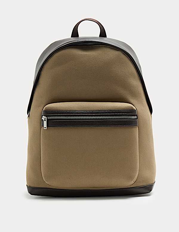 Textured Twill Mix Backpack - SE