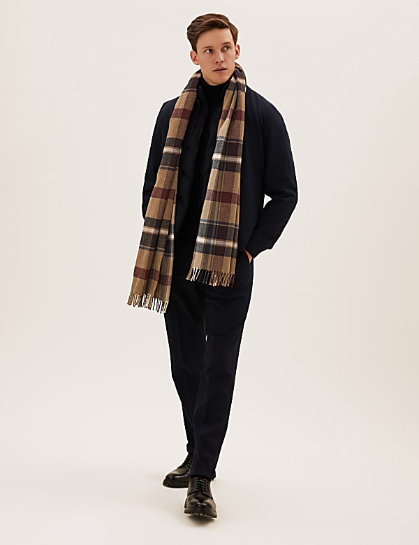 Checked Blanket Scarf