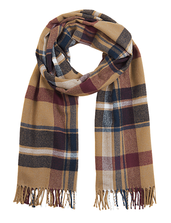 Checked Blanket Scarf