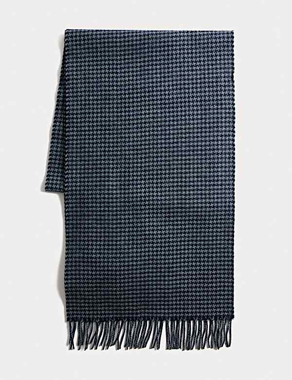 Merino Wool Dogstooth Scarf - PT