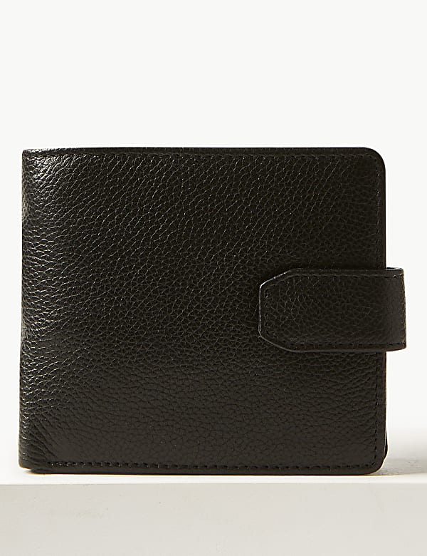 Leather Classic Bi-fold Coin Wallet with Cardsafe&trade;