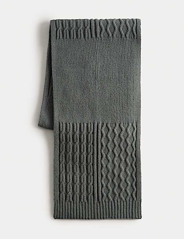 Knitted Cable Scarf - DK