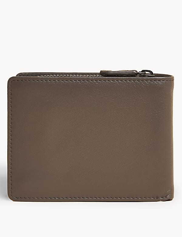 Leather Zip Bi-Fold Cardsafe™ Wallet