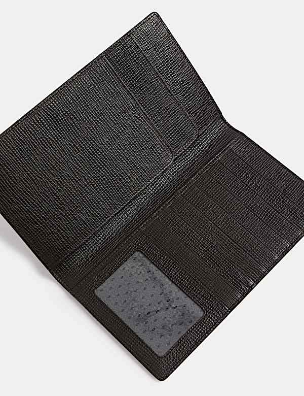 Portefeuille à deux volets en cuir  - CA