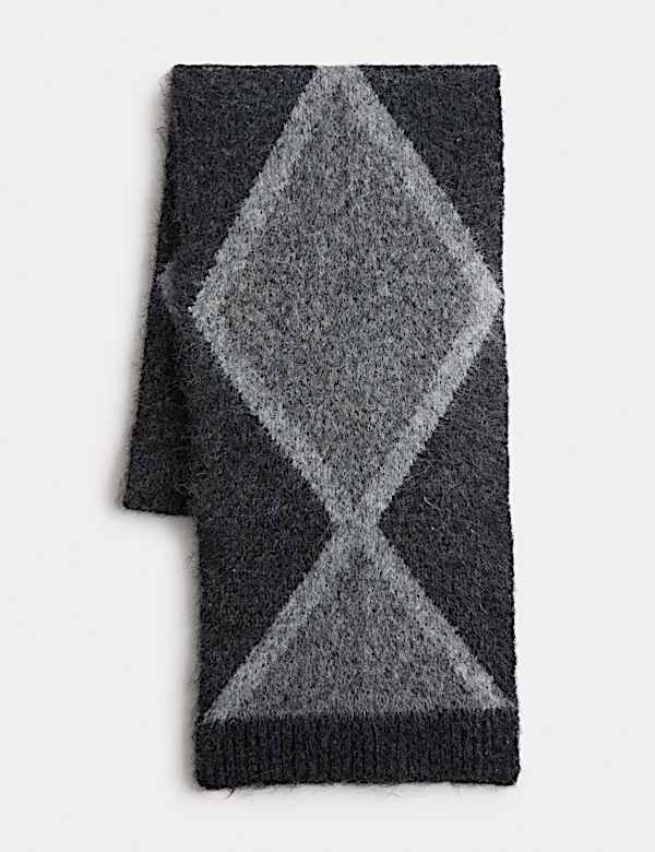 Κασκόλ με σχέδιο ρόμβους - GR