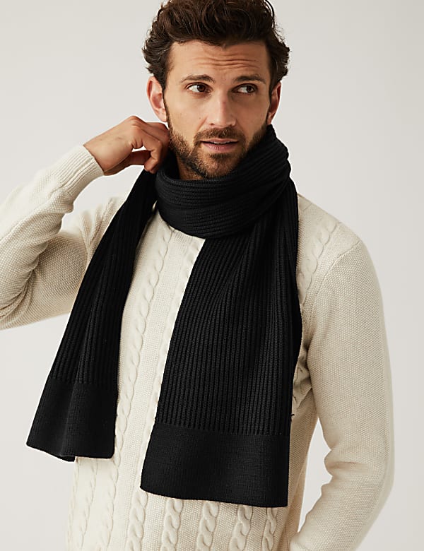 Knitted Textured Scarf