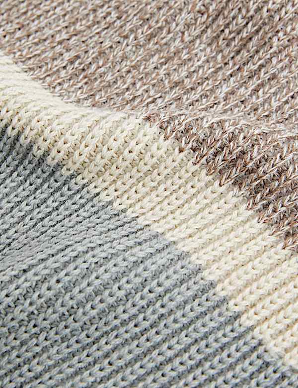 Striped Knitted Scarf