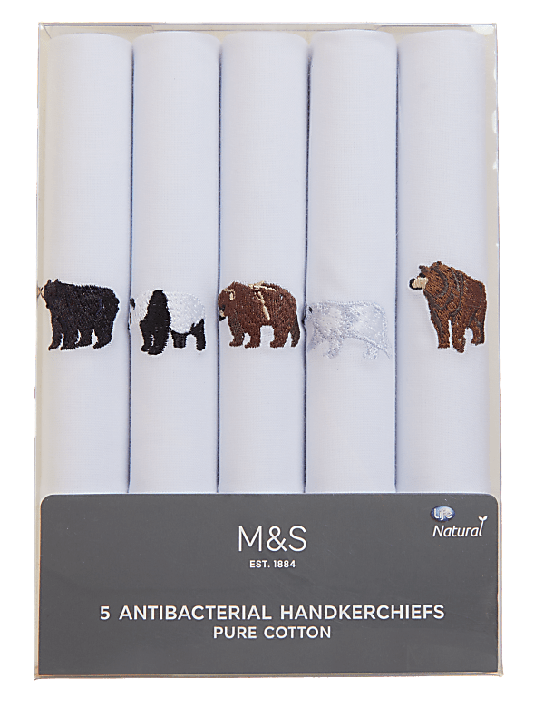 5 Pack Embroidered Handkerchief