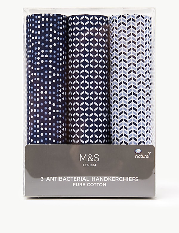 3pk Cotton Printed Handkerchiefs