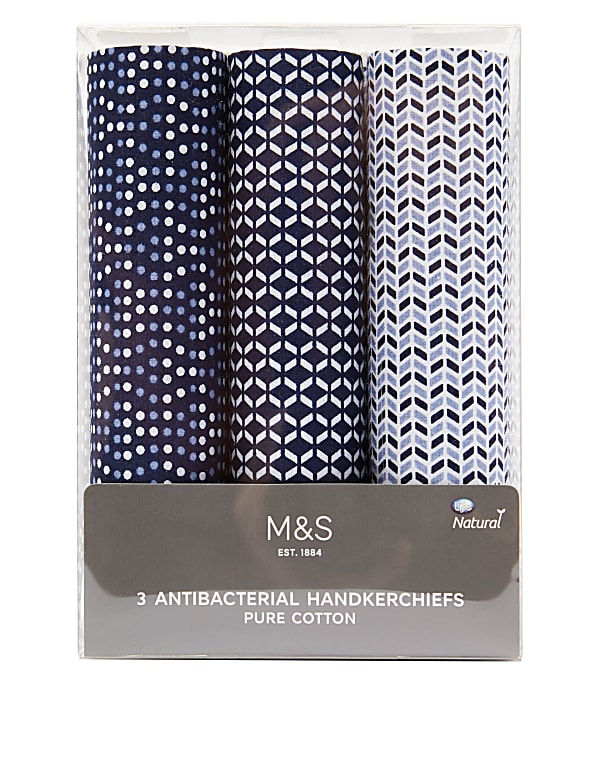 3pk Cotton Printed Handkerchiefs