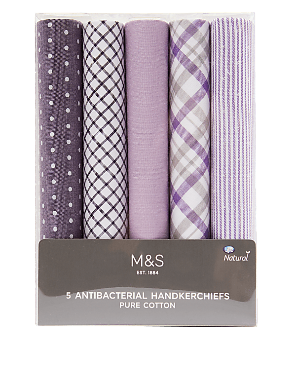5 Pack Cotton Handkerchiefs