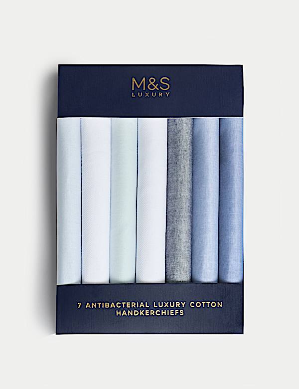 7pk Antibacterial Pure Cotton Handkerchiefs