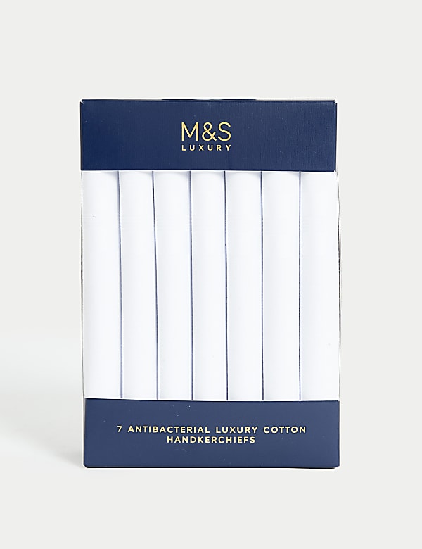 7pk Antibacterial Pure Cotton Handkerchiefs - DE