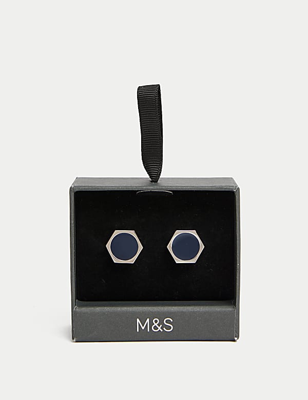 Hexagonal Cufflinks - BG