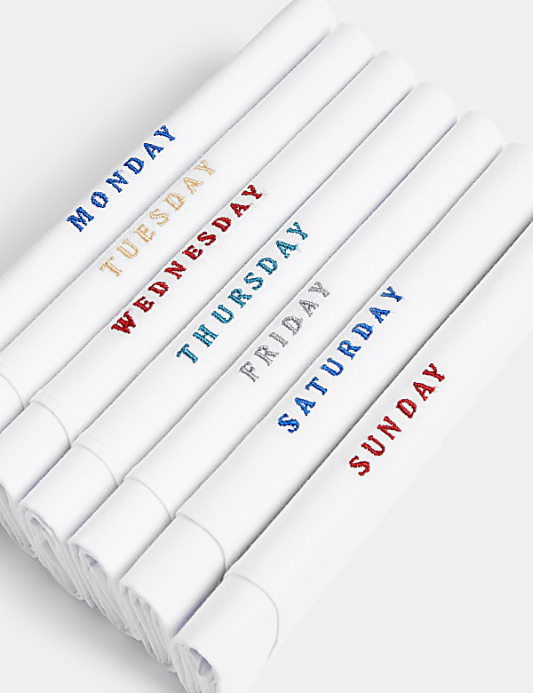 7er-Pack antibakterielle Taschent&uuml;cher aus reiner Baumwolle - DE