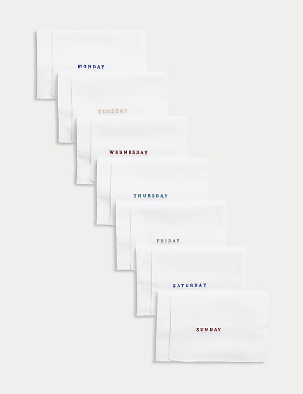 7er-Pack antibakterielle Taschent&uuml;cher aus reiner Baumwolle - DE